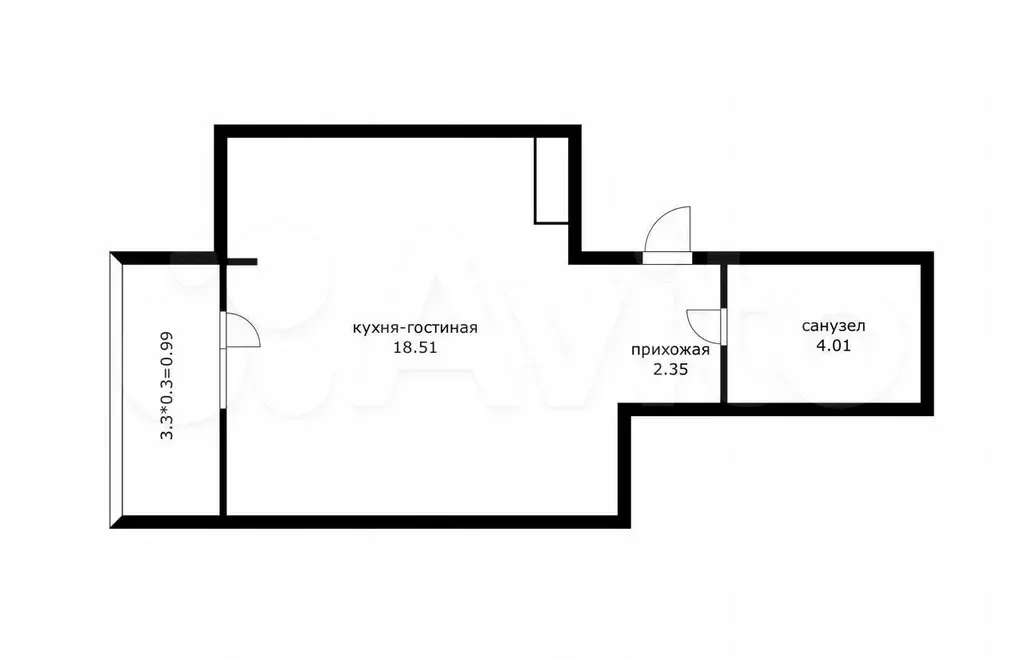 Квартира-студия, 29 м, 5/8 эт. - Фото 0