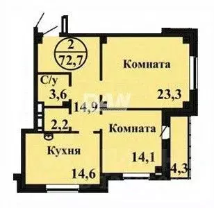 2-к кв. Челябинская область, Челябинск ул. Аношкина, 10 (72.5 м) - Фото 1