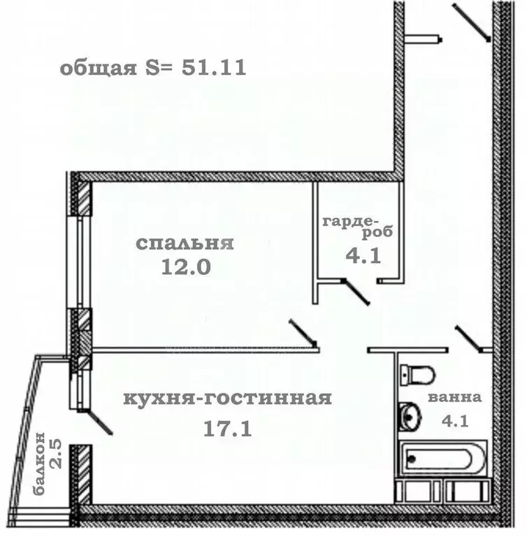 1-к кв. Санкт-Петербург Смоленская ул., 13 (51.1 м) - Фото 2
