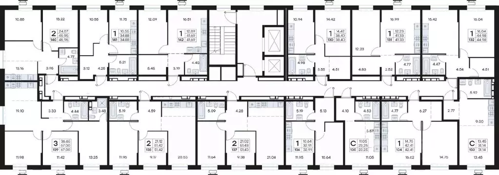 1-к кв. Приморский край, Владивосток Клуб 25 жилой комплекс, 1 (42.41 ... - Фото 2