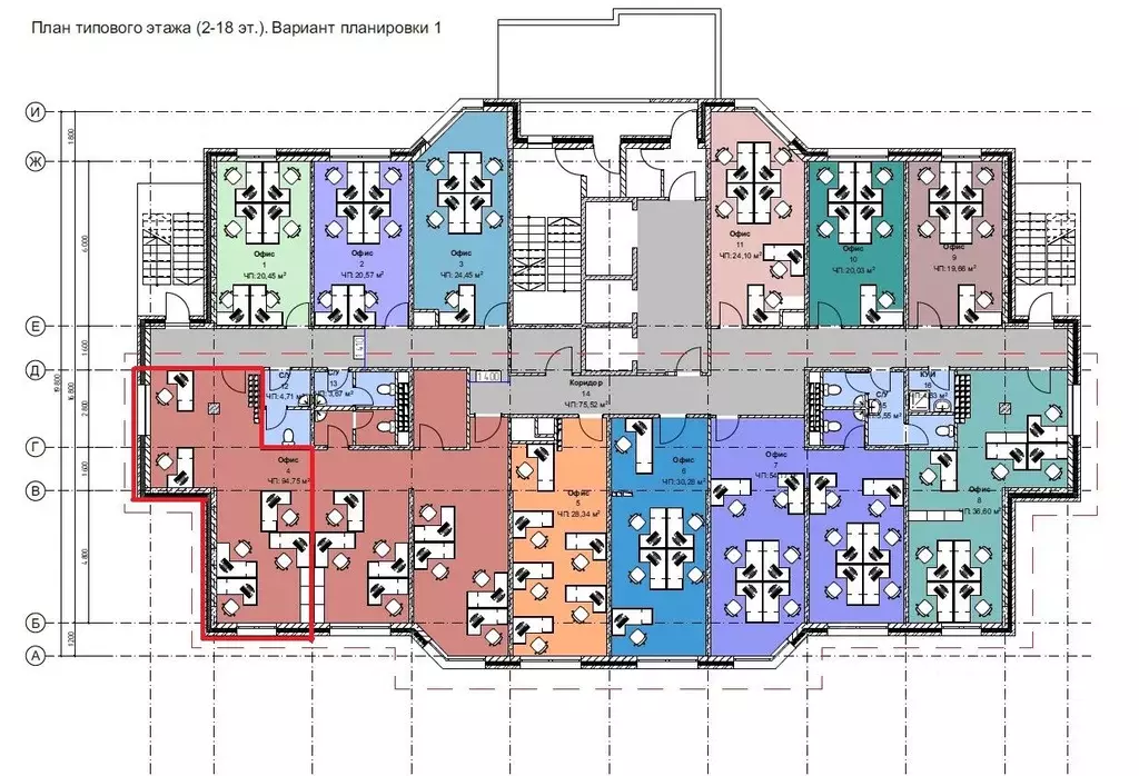 Офис в Свердловская область, Екатеринбург ул. Стачек, 6 (38 м) - Фото 2