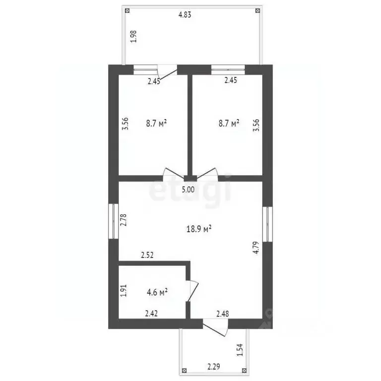 Дом в Севастополь ТСН СНТ Строитель-2 тер., 84 (60 м) - Фото 1