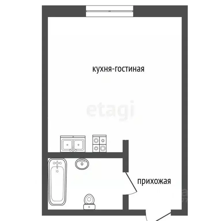 Студия Ямало-Ненецкий АО, Муравленко Школьная ул., 3 (22.0 м) - Фото 1