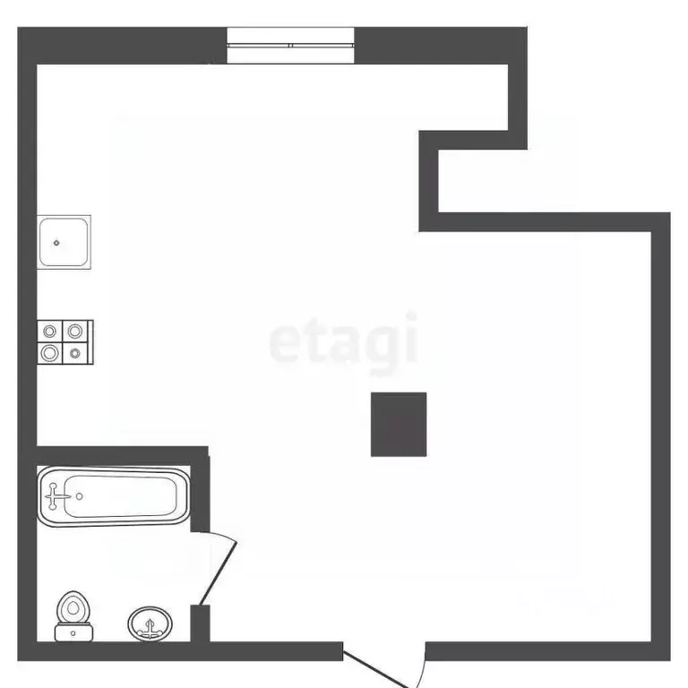 Студия Ростовская область, Ростов-на-Дону ул. Доватора, 235 (34.0 м) - Фото 1