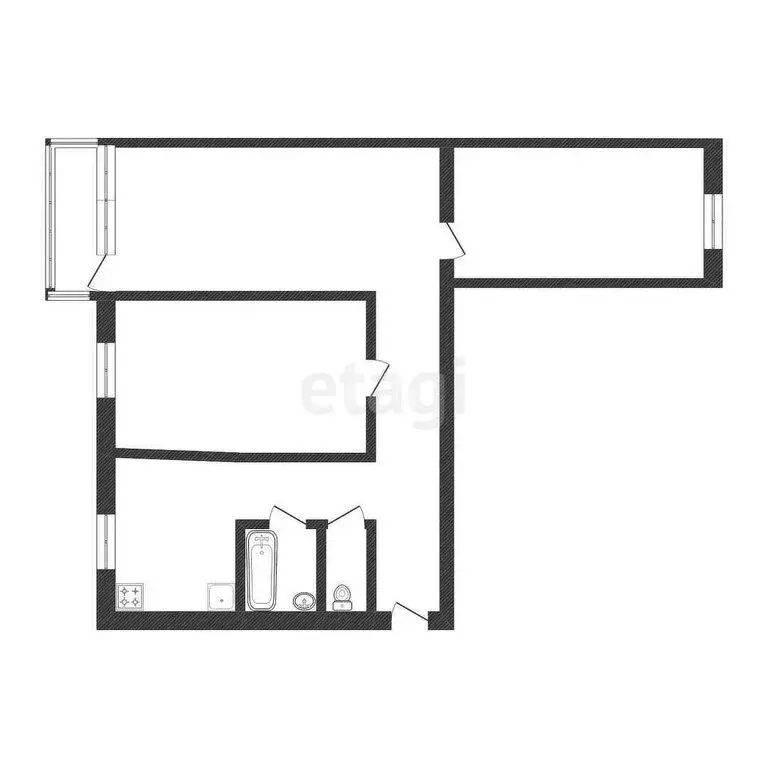 3-комнатная квартира: Миасс, улица Романенко, 13 (59.6 м) - Фото 1