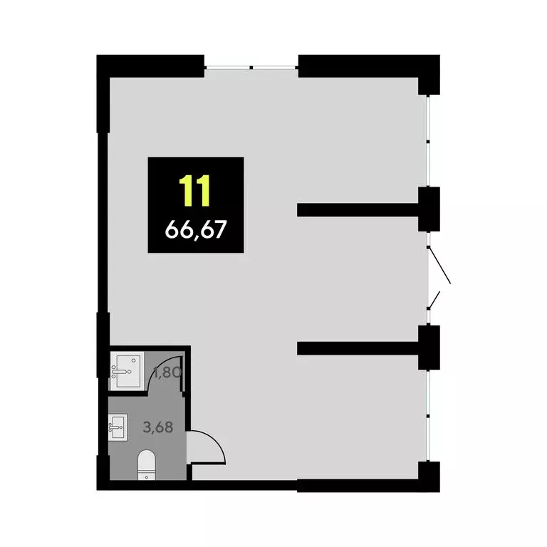 Офис (66.67 м) - Фото 1