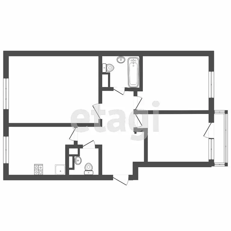 3-комнатная квартира: Тула, улица Вильямса, 12А (82.9 м) - Фото 0