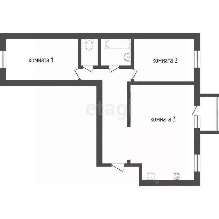3-к кв. Бурятия, Кабанский район, Селенгинск пгт, Березовый мкр 45 ... - Фото 2