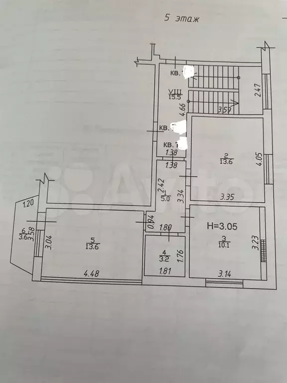 2-к. квартира, 49 м, 5/6 эт. - Фото 0