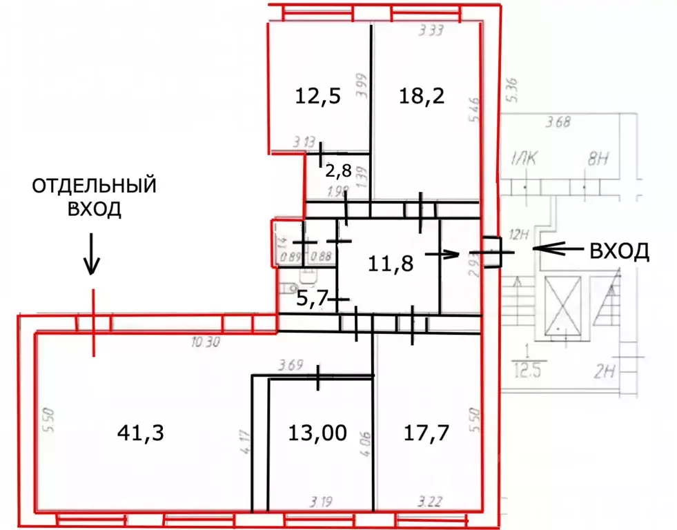 Помещение свободного назначения в Санкт-Петербург Пискаревский просп., ... - Фото 1