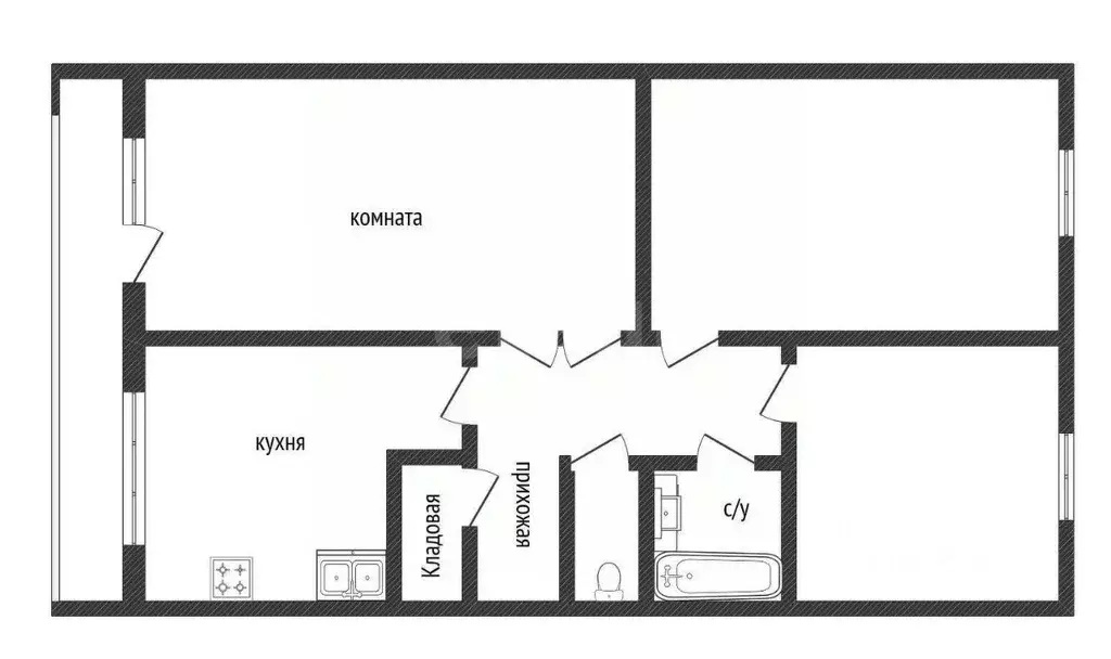 3-к кв. Костромская область, Костромской район, пос. Никольское ул. ... - Фото 2