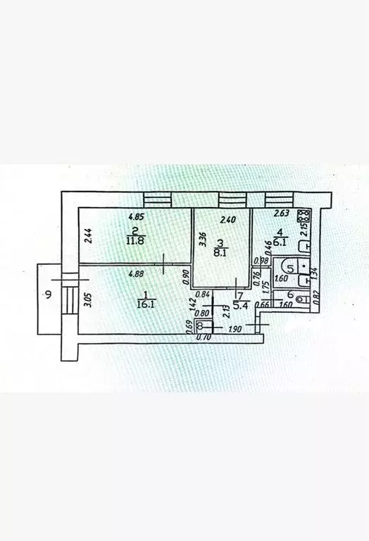 3-к. квартира, 51 м, 5/5 эт. - Фото 0