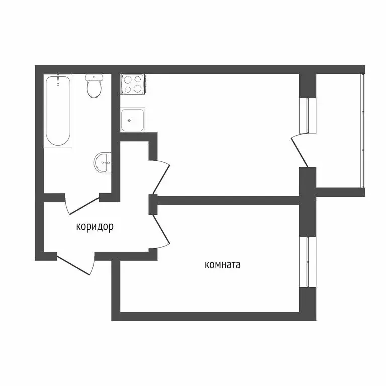 1-комнатная квартира: Тобольск, 7-й микрорайон, 45 (37.7 м) - Фото 0