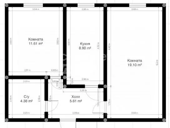 2-к кв. Кабардино-Балкария, Нальчик ул. Атажукина, 4 (60.0 м) - Фото 2