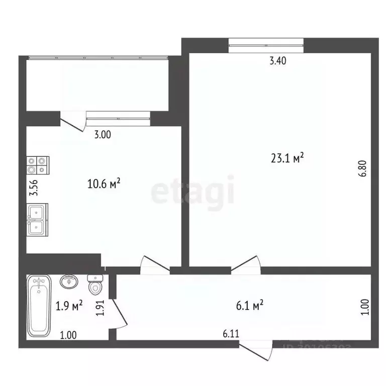 1-к кв. Московская область, Клин Майданово мкр, 4к1 (47.6 м) - Фото 1