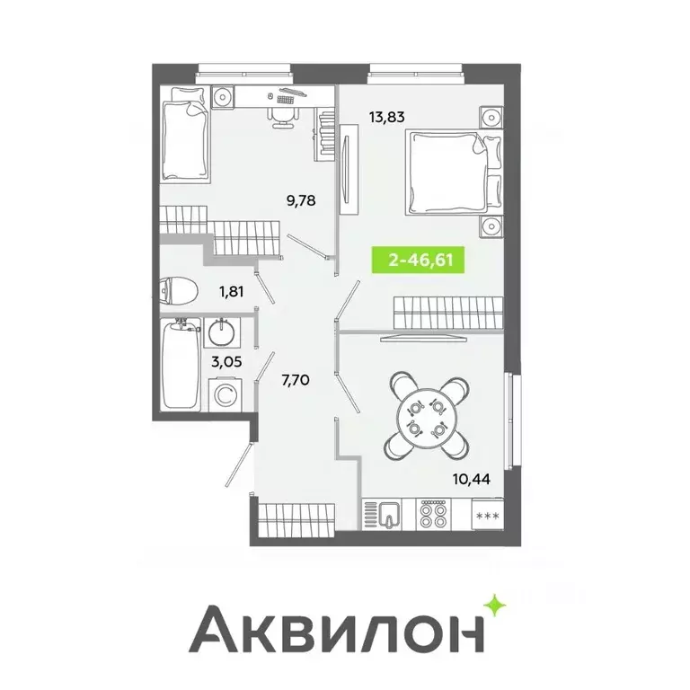 2-к кв. Ленинградская область, Всеволожский район, Заневское городское ... - Фото 0