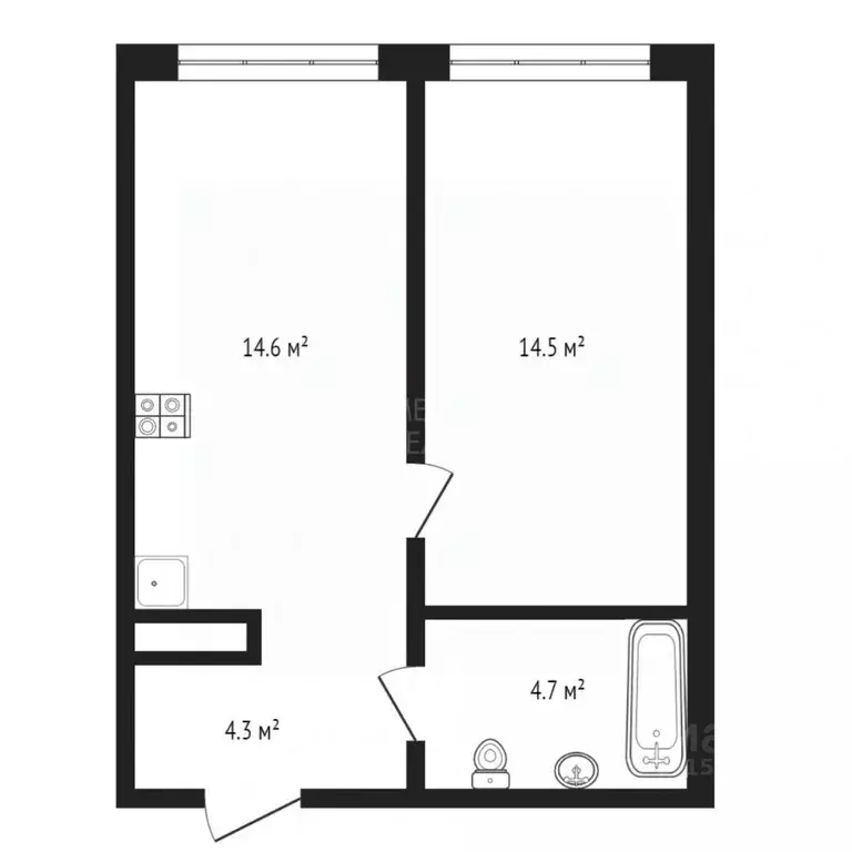 1-к кв. Тюменская область, Тюмень ул. Анатолия Клиндюка, 6 (36.1 м) - Фото 1