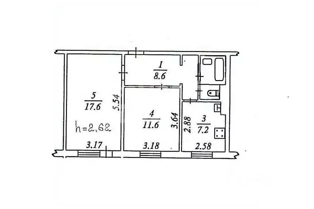 2-к кв. Ямало-Ненецкий АО, Ноябрьск Холмогорская ул., 80/28 (47.8 м) - Фото 2