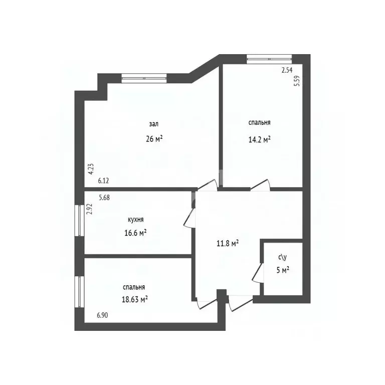 3-к кв. Дагестан, Дербент просп. Агасиева, 18Ж (93.0 м) - Фото 1