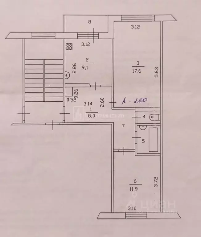 2-к кв. Владимирская область, Ковров ул. Федорова, 99 (56.0 м) - Фото 1