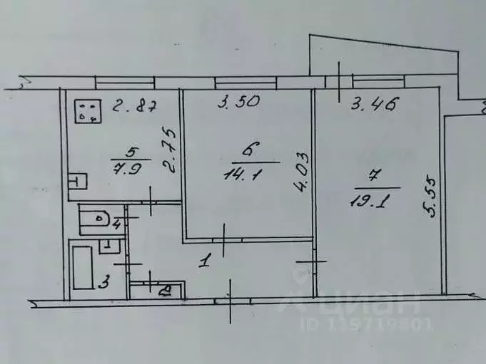2-к кв. Новгородская область, Великий Новгород ул. Коровникова, 15к1 ... - Фото 1