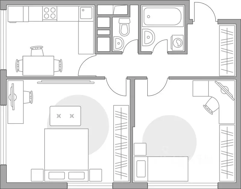 2-к кв. Московская область, Долгопрудный Гранитный мкр, Бригантина ... - Фото 1