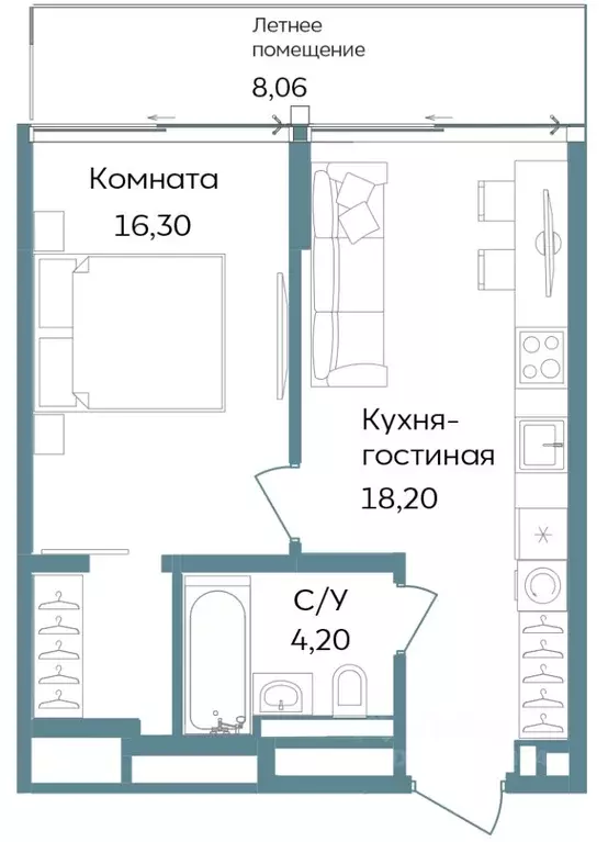 1-к кв. Крым, Саки ул. Морская (46.76 м) - Фото 0