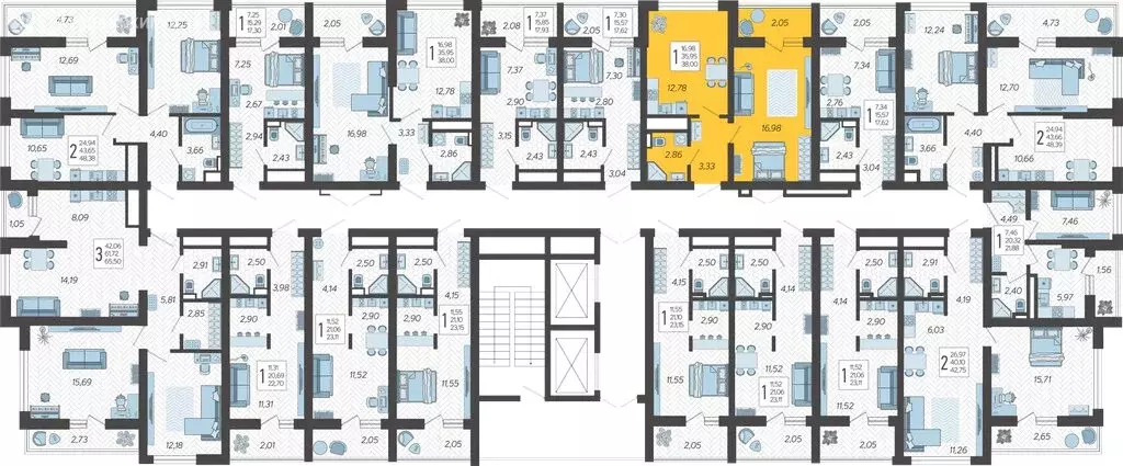1-комнатная квартира: Сочи, микрорайон Бытха, Ясногорская улица, 16/2 ... - Фото 2