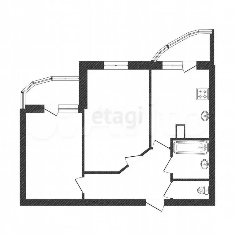 2-к. квартира, 63,2 м, 6/9 эт. - Фото 0