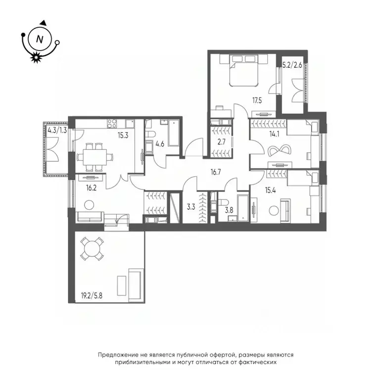 4-к кв. Омская область, Омск Зеленая река мкр, 13 (119.3 м) - Фото 0