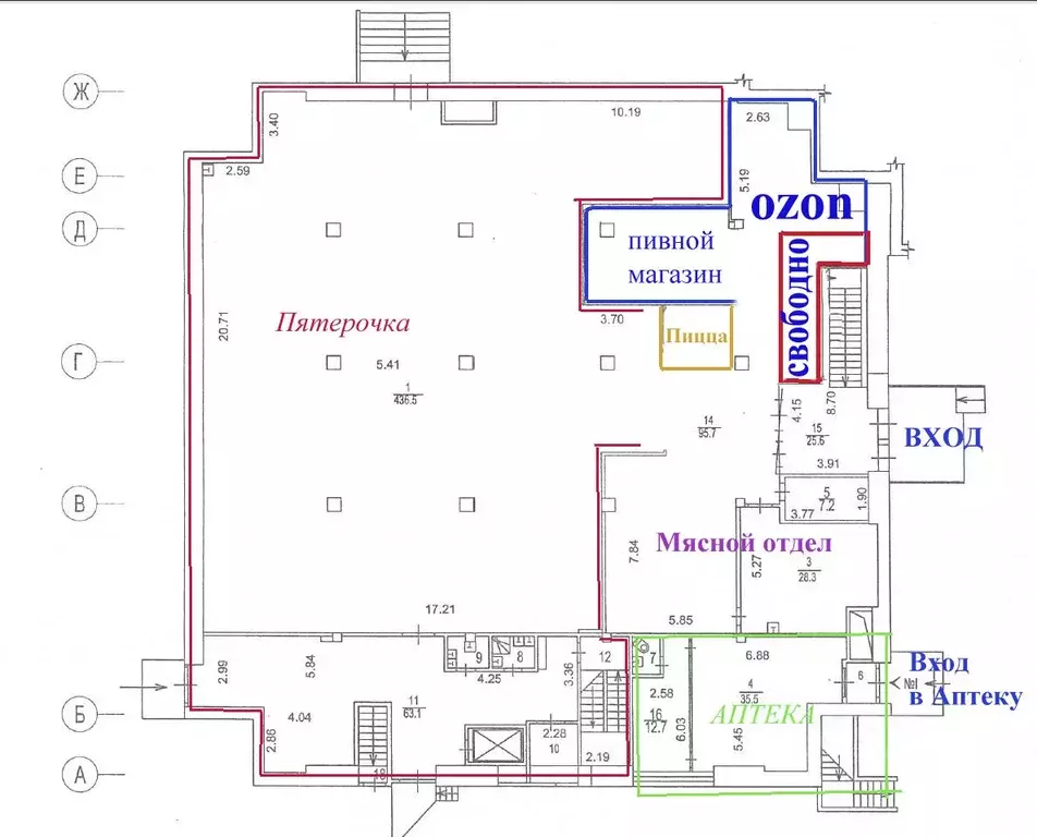 Торговая площадь в Москва проезд Одоевского, 11К7 (20 м) - Фото 2