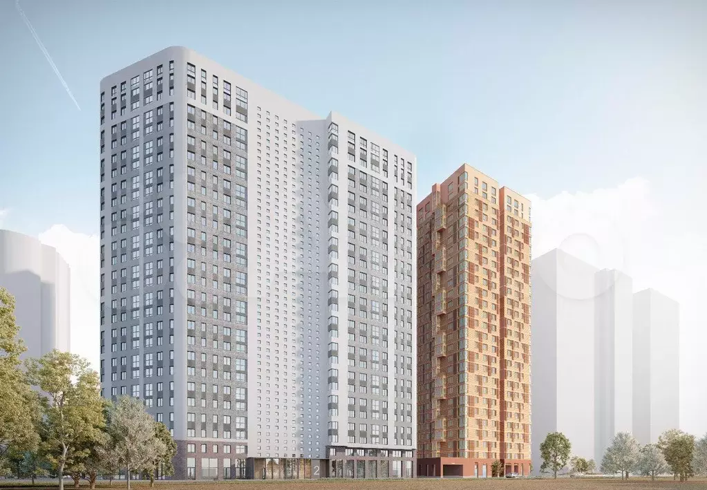 Квартира-студия, 32,6 м, 7/26 эт. - Фото 1