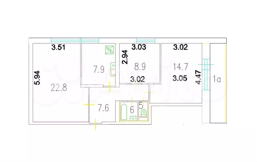 3-к. квартира, 70 м, 5/16 эт. - Фото 0