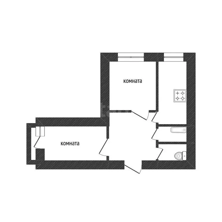 2-комнатная квартира: Кириши, проспект Победы, 3 (49 м) - Фото 1