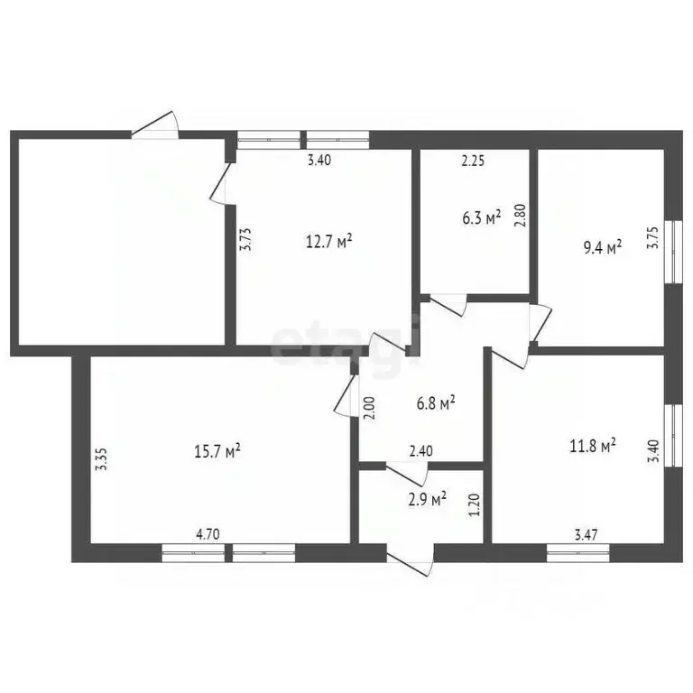 Дом в Тюменская область, Тюменский муниципальный округ, с. Муллаши ул. ... - Фото 2