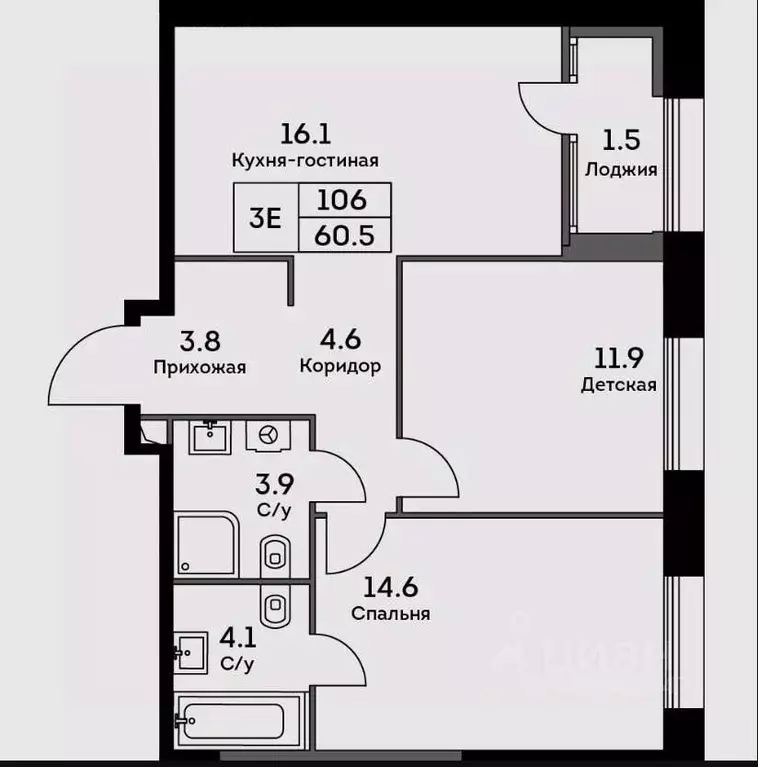 2-к кв. Москва Дербеневская ул., 20А (60.5 м) - Фото 2