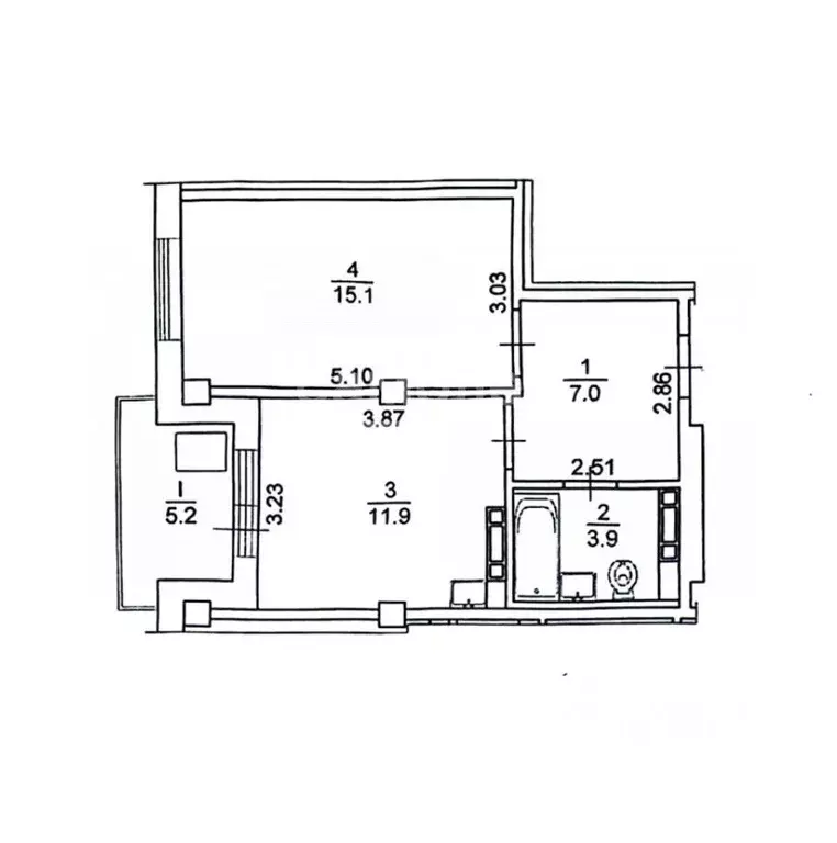 1-к кв. Томская область, Томск ул. Архитекторов, 8 (37.9 м) - Фото 2