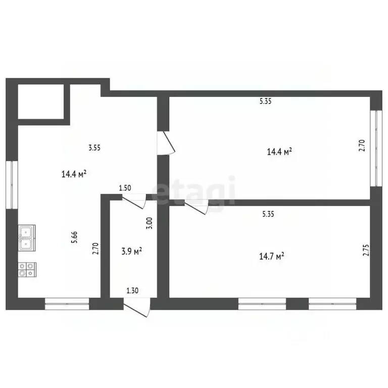 Дом в Ярославская область, с. Большое ул. Мясникова, 66 (48 м) - Фото 2