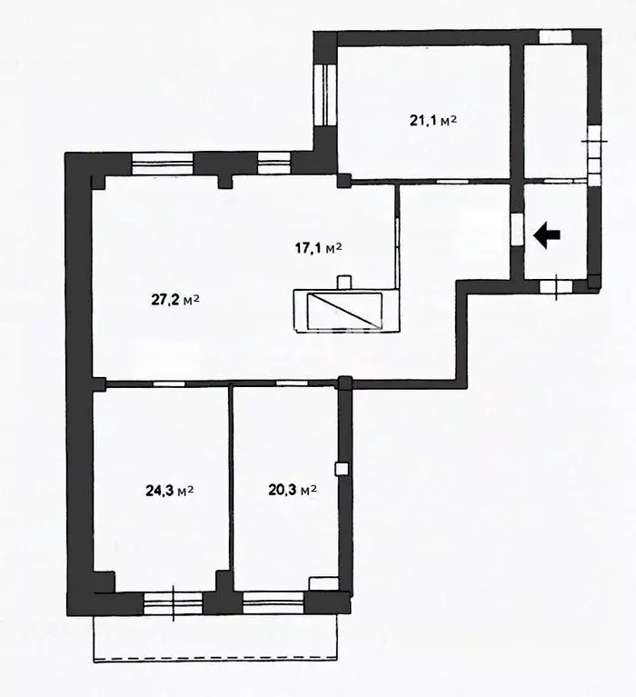 3-к кв. Челябинская область, Челябинск ул. Кирова, 23А (132.9 м) - Фото 2