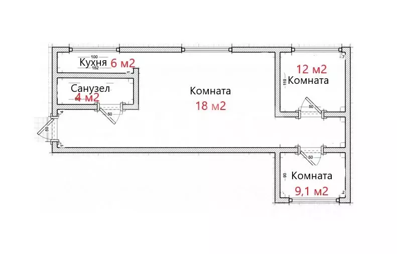 3-к кв. Краснодарский край, Темрюк ул. Ленина (53.8 м) - Фото 1