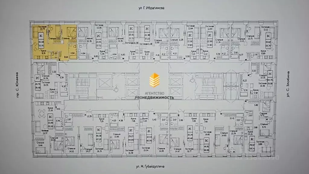 3-к кв. Башкортостан, Уфа ул. Минигали Губайдуллина, 16 (56.0 м) - Фото 0