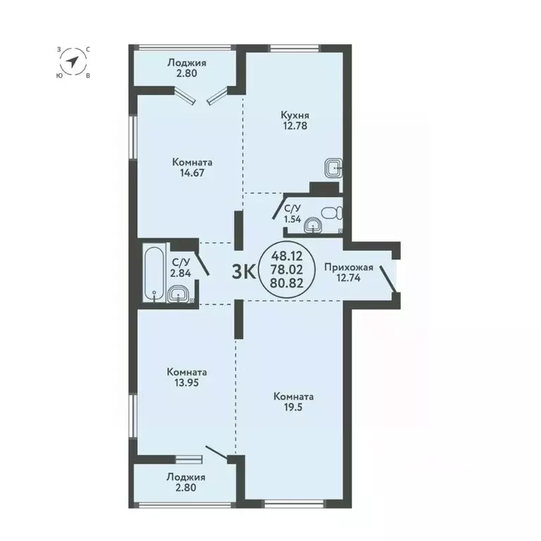 3-к кв. Новосибирская область, Новосибирский район, с. Верх-Тула ул. ... - Фото 1