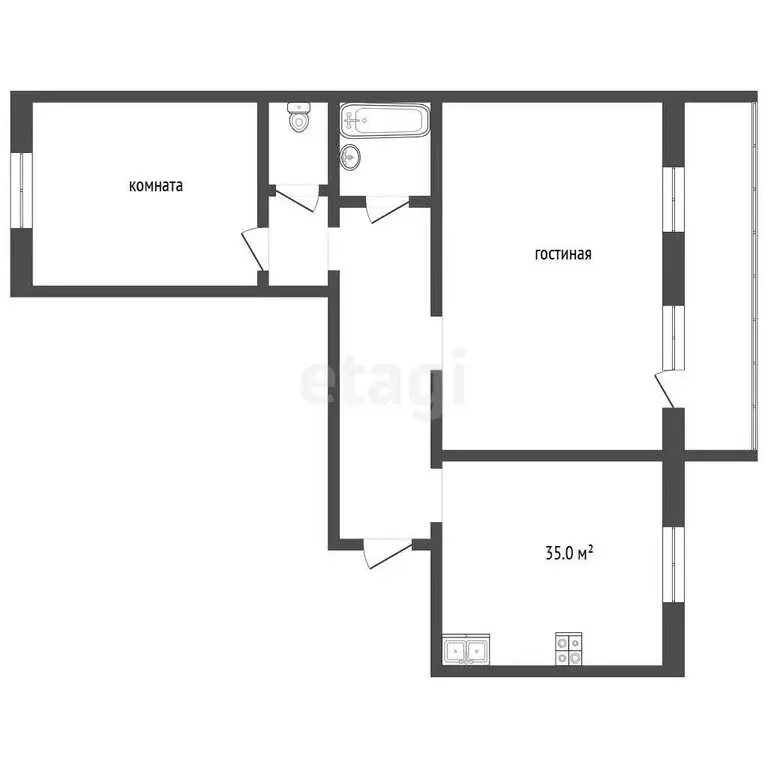 2-комнатная квартира: Тюмень, Солнечный проезд, 7 (83.5 м) - Фото 1