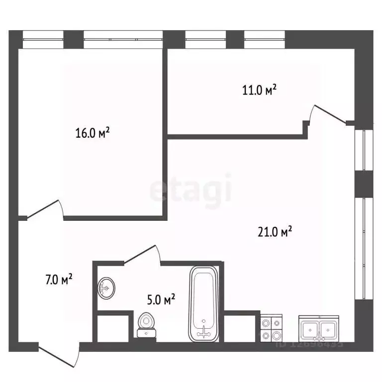 2-к кв. Москва Рублевское ш., 101 (60.0 м) - Фото 2