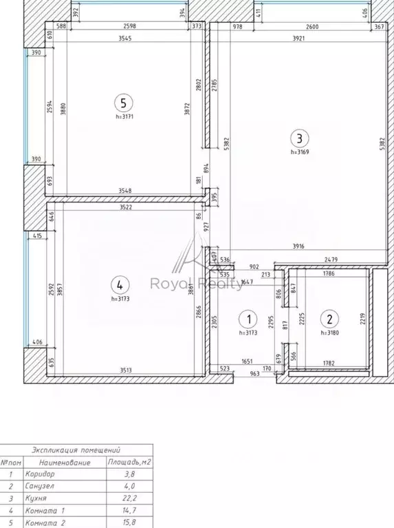 2-к кв. Санкт-Петербург наб. Макарова, 58 (62.7 м) - Фото 2