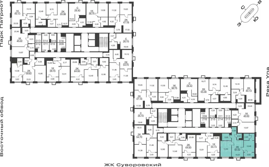 2-к кв. Тульская область, Тула ул. Академика Насоновой, 18Б (60.52 м) - Фото 2