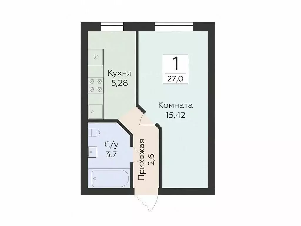 1-комнатная квартира: Самара, улица Победы, 14А (27 м) - Фото 0