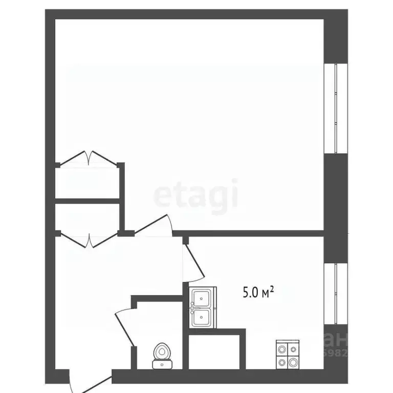 1-к кв. Марий Эл, Йошкар-Ола ул. Кутрухина, 12 (31.8 м) - Фото 1