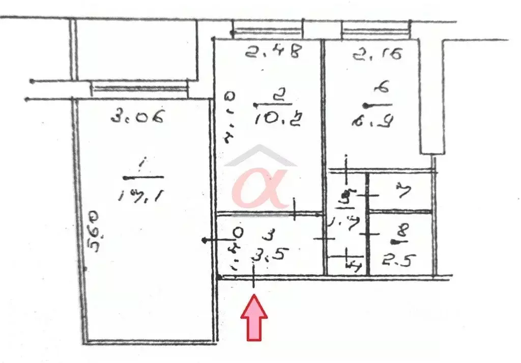 2-к кв. Кемеровская область, Кемерово просп. Ленина, 124 (44.0 м) - Фото 1