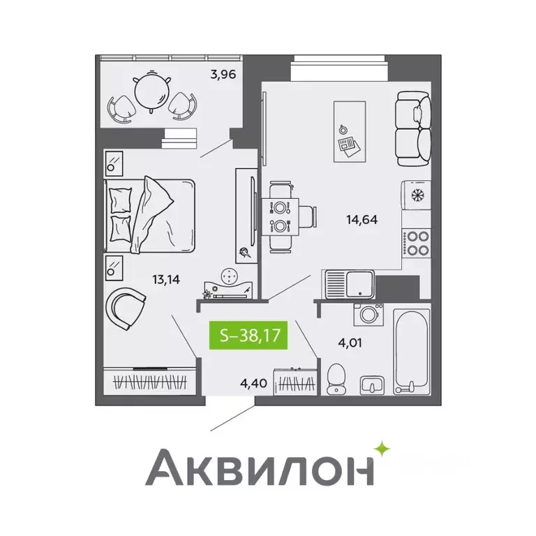 1-к кв. Архангельская область, Северодвинск ул. Мира, 5 (38.17 м) - Фото 0